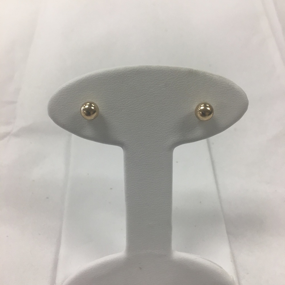 NEW 14K  gold Ball earrings 5 mm